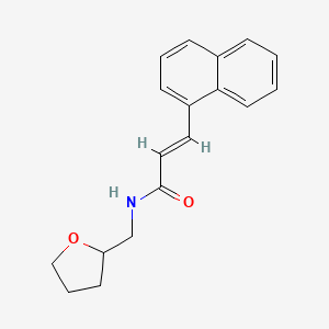 molecular formula C18H19NO2 B5288809 3-(1-naphthyl)-N-(tetrahydro-2-furanylmethyl)acrylamide 