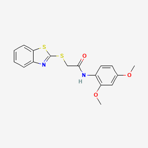 molecular formula C17H16N2O3S2 B5288811 2-(1,3-benzothiazol-2-ylthio)-N-(2,4-dimethoxyphenyl)acetamide 