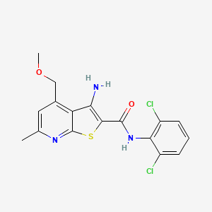 3-amino-N-(2,6-dichlorophenyl)-4-(methoxymethyl)-6-methylthieno[2,3-b]pyridine-2-carboxamide