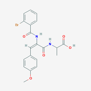 2-[[(E)-2-[(2-bromobenzoyl)amino]-3-(4-methoxyphenyl)prop-2-enoyl]amino]propanoic acid