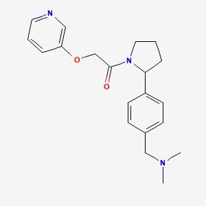 N,N-dimethyl-1-(4-{1-[(pyridin-3-yloxy)acetyl]pyrrolidin-2-yl}phenyl)methanamine