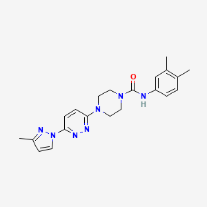 N-(3,4-dimethylphenyl)-4-[6-(3-methyl-1H-pyrazol-1-yl)-3-pyridazinyl]-1-piperazinecarboxamide