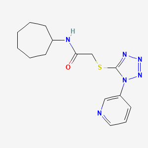 N-cycloheptyl-2-{[1-(3-pyridinyl)-1H-tetrazol-5-yl]thio}acetamide