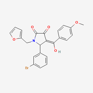 molecular formula C23H18BrNO5 B5288921 5-(3-bromophenyl)-1-(2-furylmethyl)-3-hydroxy-4-(4-methoxybenzoyl)-1,5-dihydro-2H-pyrrol-2-one 