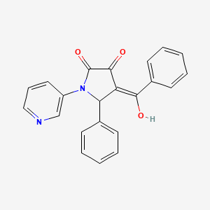 molecular formula C22H16N2O3 B5288926 4-benzoyl-3-hydroxy-5-phenyl-1-(3-pyridinyl)-1,5-dihydro-2H-pyrrol-2-one 