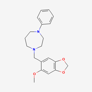 1-[(6-methoxy-1,3-benzodioxol-5-yl)methyl]-4-phenyl-1,4-diazepane