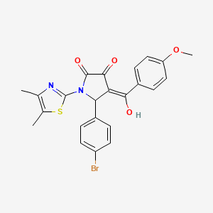 molecular formula C23H19BrN2O4S B5288932 5-(4-bromophenyl)-1-(4,5-dimethyl-1,3-thiazol-2-yl)-3-hydroxy-4-(4-methoxybenzoyl)-1,5-dihydro-2H-pyrrol-2-one 