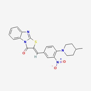 2-[4-(4-methyl-1-piperidinyl)-3-nitrobenzylidene][1,3]thiazolo[3,2-a]benzimidazol-3(2H)-one