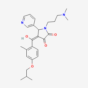 1-[3-(dimethylamino)propyl]-3-hydroxy-4-(4-isobutoxy-2-methylbenzoyl)-5-(3-pyridinyl)-1,5-dihydro-2H-pyrrol-2-one