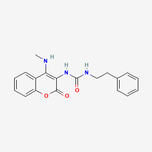 molecular formula C19H19N3O3 B5288982 N-[4-(methylamino)-2-oxo-2H-chromen-3-yl]-N'-(2-phenylethyl)urea 