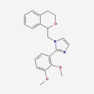 molecular formula C21H22N2O3 B5288988 1-(3,4-dihydro-1H-isochromen-1-ylmethyl)-2-(2,3-dimethoxyphenyl)-1H-imidazole 