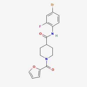 N-(4-bromo-2-fluorophenyl)-1-(2-furoyl)piperidine-4-carboxamide