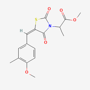 methyl 2-[5-(4-methoxy-3-methylbenzylidene)-2,4-dioxo-1,3-thiazolidin-3-yl]propanoate