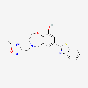 7-(1,3-benzothiazol-2-yl)-4-[(5-methyl-1,2,4-oxadiazol-3-yl)methyl]-2,3,4,5-tetrahydro-1,4-benzoxazepin-9-ol