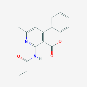 N-(2-methyl-5-oxochromeno[3,4-c]pyridin-4-yl)propanamide