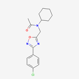 N-{[3-(4-chlorophenyl)-1,2,4-oxadiazol-5-yl]methyl}-N-cyclohexylacetamide