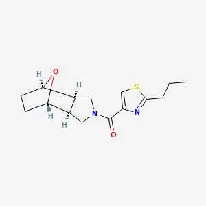 molecular formula C15H20N2O2S B5289031 (1R*,2R*,6S*,7S*)-4-[(2-propyl-1,3-thiazol-4-yl)carbonyl]-10-oxa-4-azatricyclo[5.2.1.0~2,6~]decane 