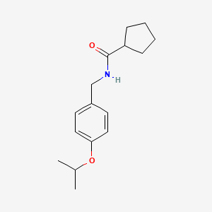 molecular formula C16H23NO2 B5289062 N-(4-isopropoxybenzyl)cyclopentanecarboxamide 