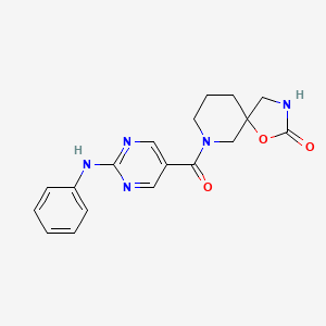 7-[(2-anilino-5-pyrimidinyl)carbonyl]-1-oxa-3,7-diazaspiro[4.5]decan-2-one