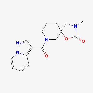 molecular formula C16H18N4O3 B5289072 3-methyl-7-(pyrazolo[1,5-a]pyridin-3-ylcarbonyl)-1-oxa-3,7-diazaspiro[4.5]decan-2-one 