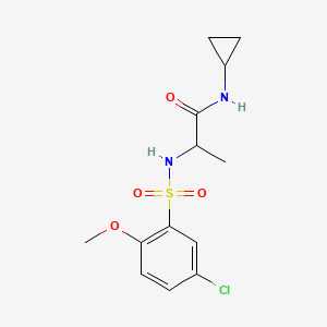 2-(5-CHLORO-2-METHOXYBENZENESULFONAMIDO)-N-CYCLOPROPYLPROPANAMIDE