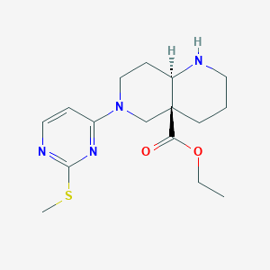 molecular formula C16H24N4O2S B5289111 ethyl (4aS*,8aR*)-6-[2-(methylthio)-4-pyrimidinyl]octahydro-1,6-naphthyridine-4a(2H)-carboxylate 