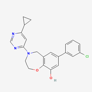 7-(3-chlorophenyl)-4-(6-cyclopropylpyrimidin-4-yl)-2,3,4,5-tetrahydro-1,4-benzoxazepin-9-ol