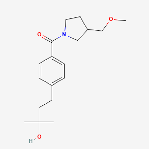 4-(4-{[3-(methoxymethyl)-1-pyrrolidinyl]carbonyl}phenyl)-2-methyl-2-butanol