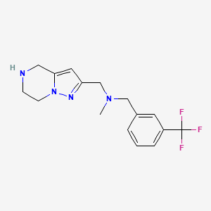 N-methyl-1-(4,5,6,7-tetrahydropyrazolo[1,5-a]pyrazin-2-yl)-N-[3-(trifluoromethyl)benzyl]methanamine dihydrochloride