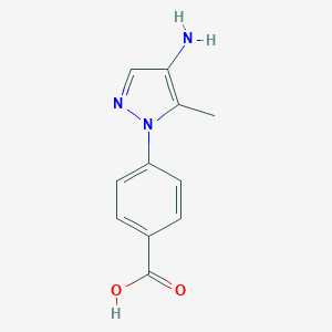 molecular formula C11H11N3O2 B052892 4-(4-amino-5-methyl-1H-pyrazol-1-yl)benzoic acid CAS No. 956200-57-0