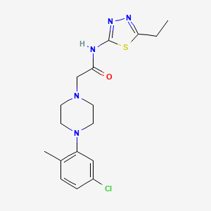 2-[4-(5-chloro-2-methylphenyl)-1-piperazinyl]-N-(5-ethyl-1,3,4-thiadiazol-2-yl)acetamide