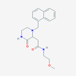 N-(2-methoxyethyl)-2-[1-(1-naphthylmethyl)-3-oxo-2-piperazinyl]acetamide