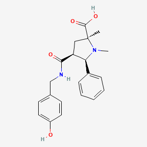 (2S*,4S*,5R*)-4-{[(4-hydroxybenzyl)amino]carbonyl}-1,2-dimethyl-5-phenylpyrrolidine-2-carboxylic acid