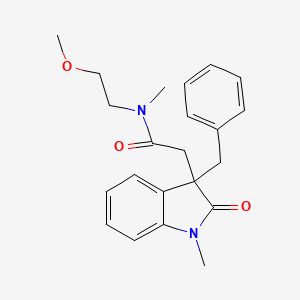 2-(3-benzyl-1-methyl-2-oxo-2,3-dihydro-1H-indol-3-yl)-N-(2-methoxyethyl)-N-methylacetamide