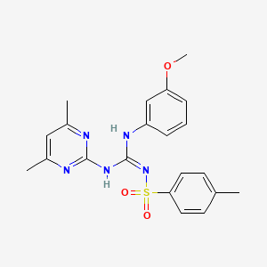 (Z)-N'-(4,6-DIMETHYLPYRIMIDIN-2-YL)-N-(3-METHOXYPHENYL)-N''-(4-METHYLBENZENESULFONYL)GUANIDINE