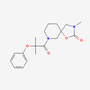 3-methyl-7-(2-methyl-2-phenoxypropanoyl)-1-oxa-3,7-diazaspiro[4.5]decan-2-one