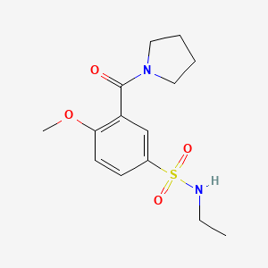 N-ethyl-4-methoxy-3-(1-pyrrolidinylcarbonyl)benzenesulfonamide