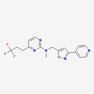 N-methyl-N-[(3-pyridin-4-ylisoxazol-5-yl)methyl]-4-(3,3,3-trifluoropropyl)pyrimidin-2-amine