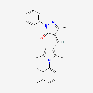 4-{[1-(2,3-dimethylphenyl)-2,5-dimethyl-1H-pyrrol-3-yl]methylene}-5-methyl-2-phenyl-2,4-dihydro-3H-pyrazol-3-one