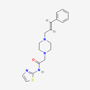 molecular formula C18H22N4OS B5289800 2-{4-[(2E)-3-PHENYLPROP-2-EN-1-YL]PIPERAZIN-1-YL}-N-(13-THIAZOL-2-YL)ACETAMIDE 