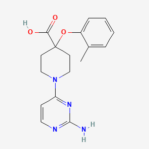 1-(2-aminopyrimidin-4-yl)-4-(2-methylphenoxy)piperidine-4-carboxylic acid