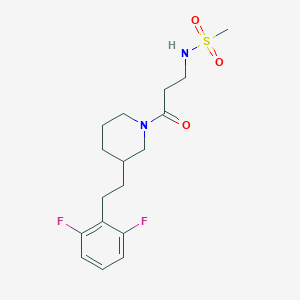 N-(3-{3-[2-(2,6-difluorophenyl)ethyl]-1-piperidinyl}-3-oxopropyl)methanesulfonamide