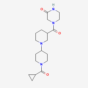 4-{[1'-(cyclopropylcarbonyl)-1,4'-bipiperidin-3-yl]carbonyl}piperazin-2-one