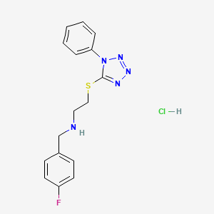 N-(4-fluorobenzyl)-2-[(1-phenyl-1H-tetrazol-5-yl)thio]ethanamine hydrochloride