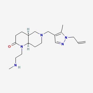 rel-(4aS,8aR)-6-[(1-allyl-5-methyl-1H-pyrazol-4-yl)methyl]-1-[2-(methylamino)ethyl]octahydro-1,6-naphthyridin-2(1H)-one dihydrochloride