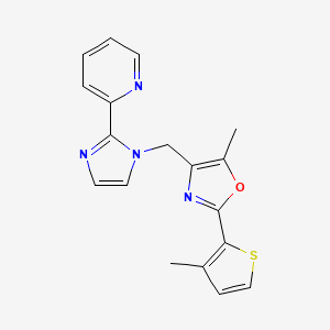 2-(1-{[5-methyl-2-(3-methyl-2-thienyl)-1,3-oxazol-4-yl]methyl}-1H-imidazol-2-yl)pyridine