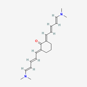 (2E,6E)-2,6-bis[(2E,4E)-5-(dimethylamino)penta-2,4-dien-1-ylidene]cyclohexanone