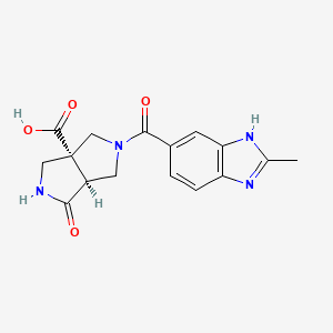 (3aS,6aR)-5-(2-methyl-3H-benzimidazole-5-carbonyl)-3-oxo-2,3a,4,6-tetrahydro-1H-pyrrolo[3,4-c]pyrrole-6a-carboxylic acid