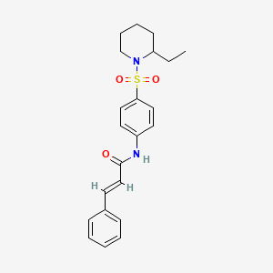 N-{4-[(2-ethyl-1-piperidinyl)sulfonyl]phenyl}-3-phenylacrylamide