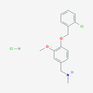 1-[4-[(2-chlorophenyl)methoxy]-3-methoxyphenyl]-N-methylmethanamine;hydrochloride